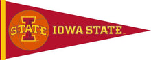 Load image into Gallery viewer, Red and Gold 12x30 inch ISU Iowa State Basketball Pennant
