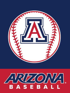 blue and red Arizona Baseball House Flag for sports décor