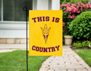 13x18 Arizona State University Garden Flag with This Is ASU Sun Devils Country Logo