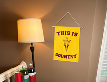 Load image into Gallery viewer, 13x18 Arizona State University Garden Flag with This Is ASU Sun Devils Country Logo
