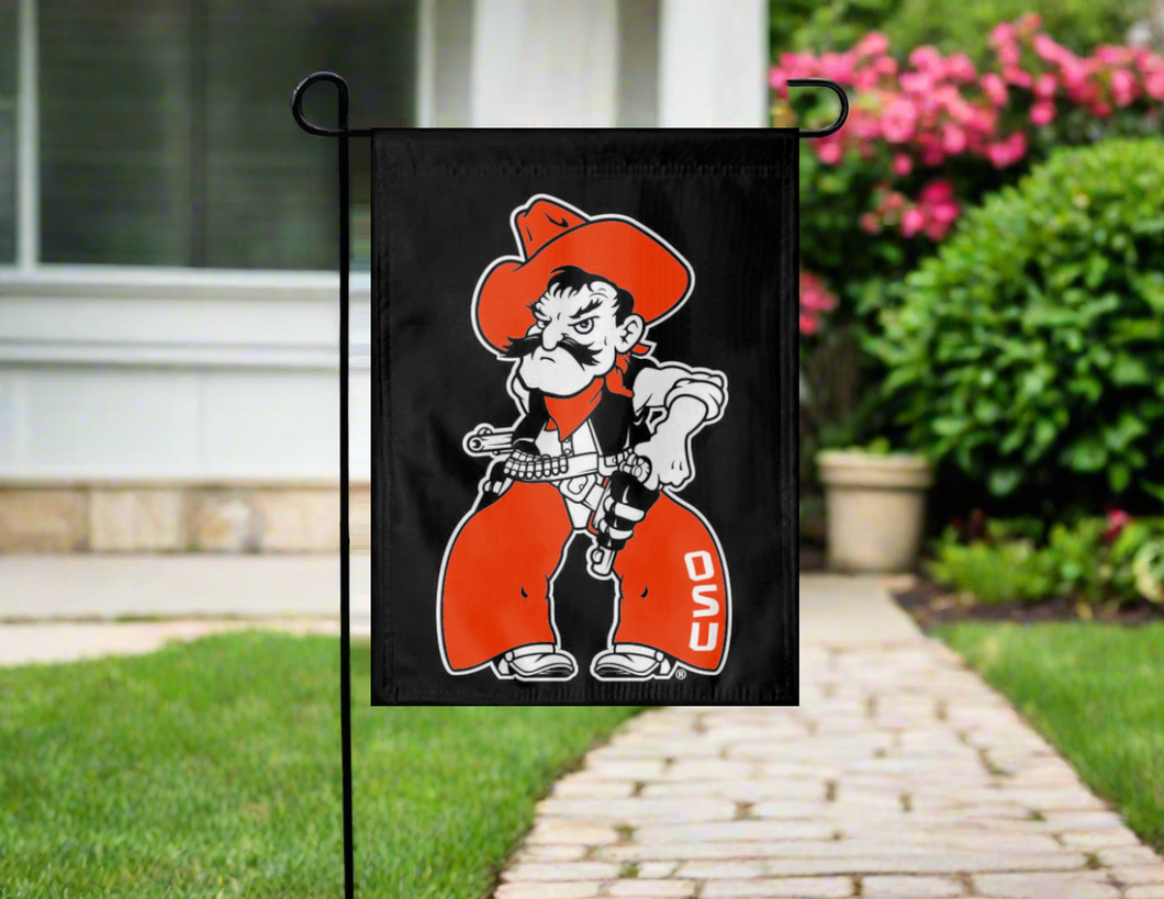 Oklahoma State University Pistol Pete Double Sided Garden Flag