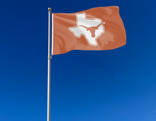 Load image into Gallery viewer, 3x5 University of Texas Longhorns Flag with State of Texas Border Logo
