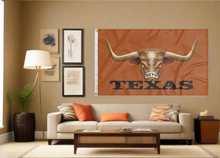 Load image into Gallery viewer, 3x5 Texas Longhorns Flag with Bevo Mascot Eyes Logo
