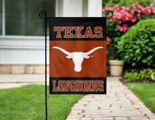 Load image into Gallery viewer, 13x18 University of Texas Double Sided Garden Flag
