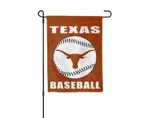 Load image into Gallery viewer, Orange 13x18 Texas Longhorns Baseball Garden Flag
