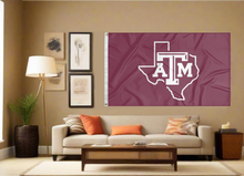 Load image into Gallery viewer, 3x5 Texas A&amp;M Flag with Texas Border and ATM Logo
