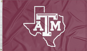 3x5 Texas A&M Flag with Texas Border and ATM Logo