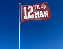 Load image into Gallery viewer, 3x5 Texas A&amp;M Flag with 12th Man Logo
