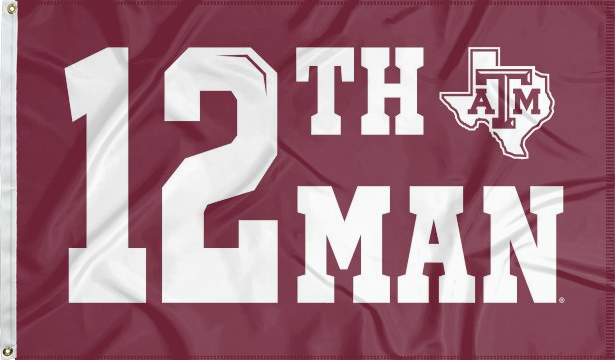 3x5 Texas A&M Flag with 12th Man Logo