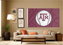 Load image into Gallery viewer, 3x5 Texas A&amp;M Flag with ATM Baseball Logo
