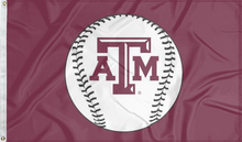 Load image into Gallery viewer, 3x5 Texas A&amp;M Flag with ATM Baseball Logo
