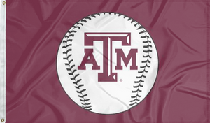 3x5 Texas A&M Flag with ATM Baseball Logo