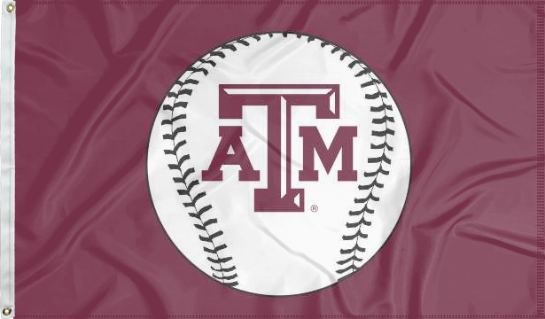 3x5 Texas A&M Flag with ATM Baseball Logo
