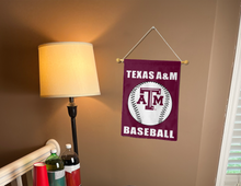 Load image into Gallery viewer, 13x18 Texas A&amp;M Garden Flag with Texas A&amp;M Baseball Logo
