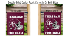 Load image into Gallery viewer, 13x18 Texas A&amp;M Football Garden Flag
