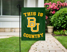 Load image into Gallery viewer, 13x18 Baylor Garden Flag with This Is BU Bears Country Logo
