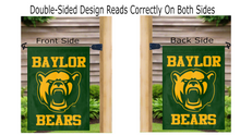 Load image into Gallery viewer, Baylor University Garden Flag with Sic &#39;Em Bears Logo
