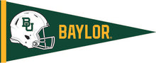 Load image into Gallery viewer, Green and Gold 12x30 inch Baylor University Football Pennant
