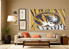 Load image into Gallery viewer, Missouri - Tiger Skin Background 3x5 Flag
