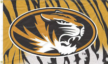 Load image into Gallery viewer, Missouri - Tiger Skin Background 3x5 Flag
