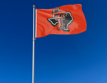 Load image into Gallery viewer, 3x5 Texas Tech Flag with Texas Border Logo
