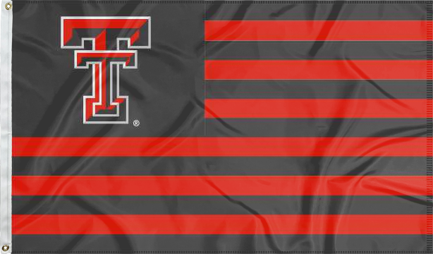 3x5 USA Flag Style Texas Tech Flag