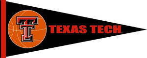 Black 12x30 inch Texas Tech Basketball Pennant