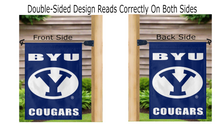 Load image into Gallery viewer, BYU - Cougars Blue Garden Flag
