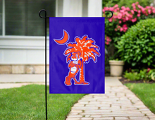 Load image into Gallery viewer, Clemson University - Tiger and Palmetto Tree Purple Garden Flag
