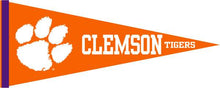 Load image into Gallery viewer, Orange 12x30 Clemson University Pennant
