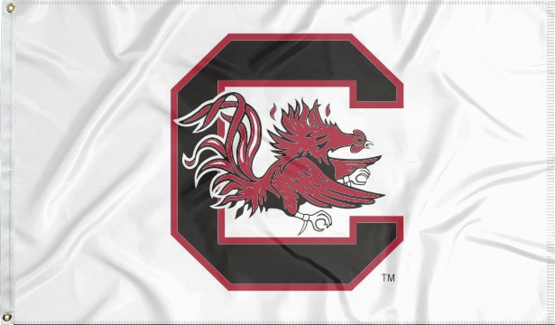 University of South Carolina - Gamecocks White 3x5 Flag