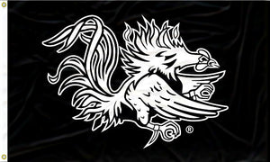 University of South Carolina - Gamecock Black 3x5 Flag