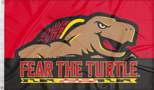 Load image into Gallery viewer, University of Maryland - Fear the Turtle 3x5 Flag
