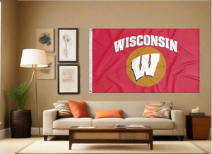 University of Wisconsin - Badgers Basketball 3x5 Flag