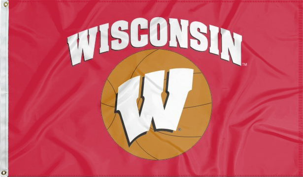 University of Wisconsin - Badgers Basketball 3x5 Flag