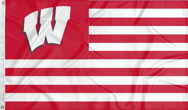 University of Wisconsin - Badgers National 3x5 Flag