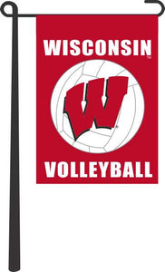 University of Wisconsin - Badgers Volleyball Garden Flag