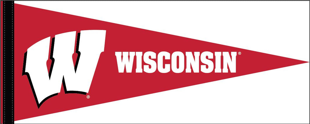 Red University of Wisconsin Pennant