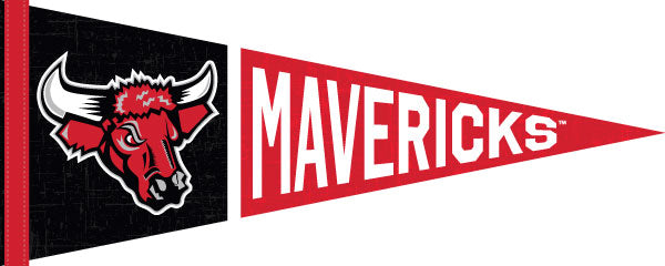 Black and Red UNO Mavericks Pennant