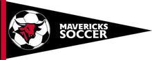 Load image into Gallery viewer, Black UNO Mavericks Soccer Pennant
