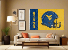 Load image into Gallery viewer, 3x5 West Virginia University Flag with Mountaineers Football Logo
