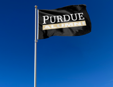 Load image into Gallery viewer, 3x5 Purdue Flag with Purdue Alumni Logo
