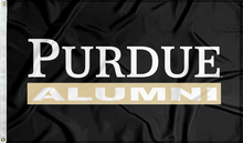 Load image into Gallery viewer, 3x5 Purdue Flag with Purdue Alumni Logo
