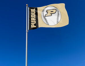 3x5 Purdue Flag with Purdue Baseball Logo