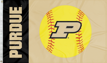Load image into Gallery viewer, 3x5 Purdue Flag with Purdue Softball Logo
