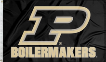 Load image into Gallery viewer, 3x5 Purdue Flag with P Boilermakers Logo
