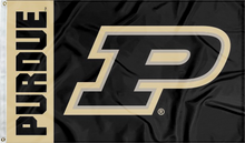 Load image into Gallery viewer, 3x5 Purdue Flag with Two Panel Purdue Logo
