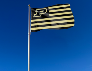 3x5 Purdue Flag with National Logo