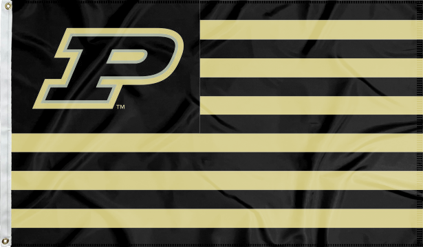 3x5 Purdue Flag with National Logo