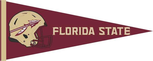 Garnet red 12x30 inch Florida State University Football Pennant
